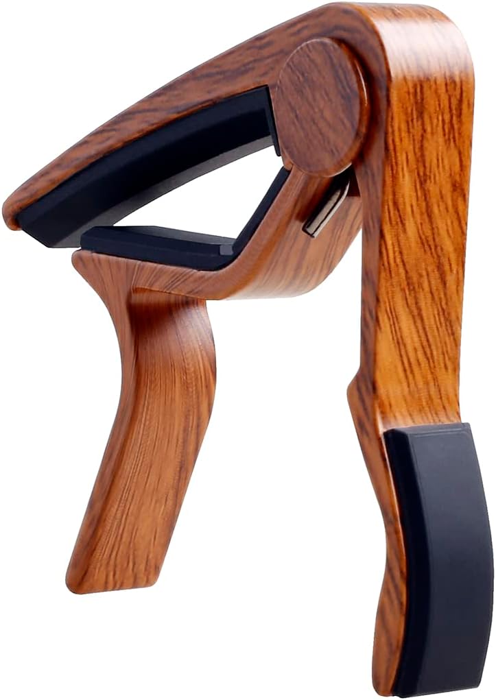 PUNK Ukulele Capo,Ukulele Clamp,Ukulele Clip,Rosewood Color,for Soprano,Concert,Tenor,baritone-Ukulele Professional Capo(Rosewood Color) - Image 2