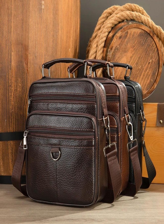 QIDS Top Handle Men’s Crossbody - Small Leather Shoulder Messenger Bag Model 1 - Image 5