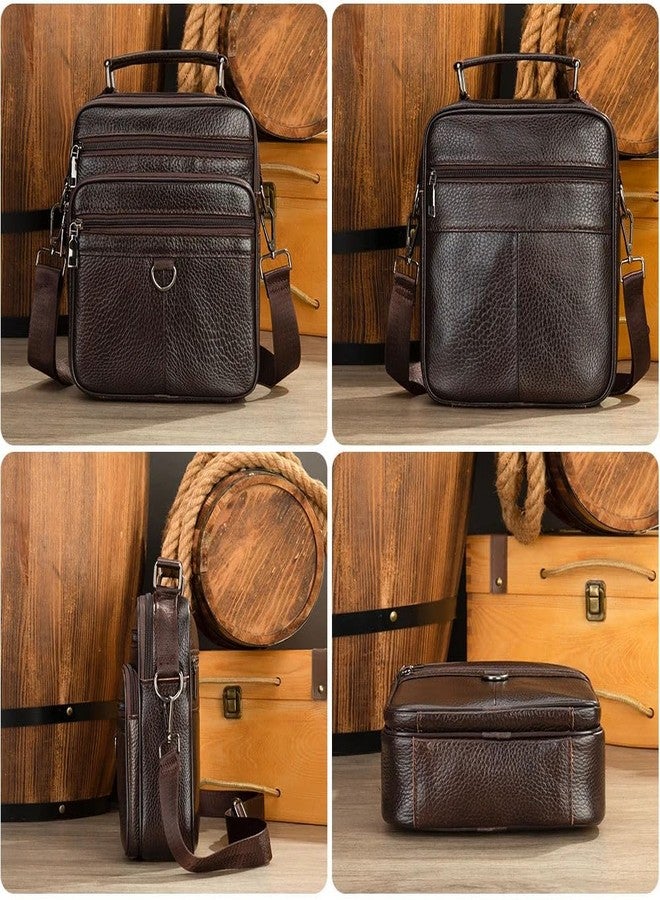 QIDS Top Handle Men’s Crossbody - Small Leather Shoulder Messenger Bag Model 1 - Image 3