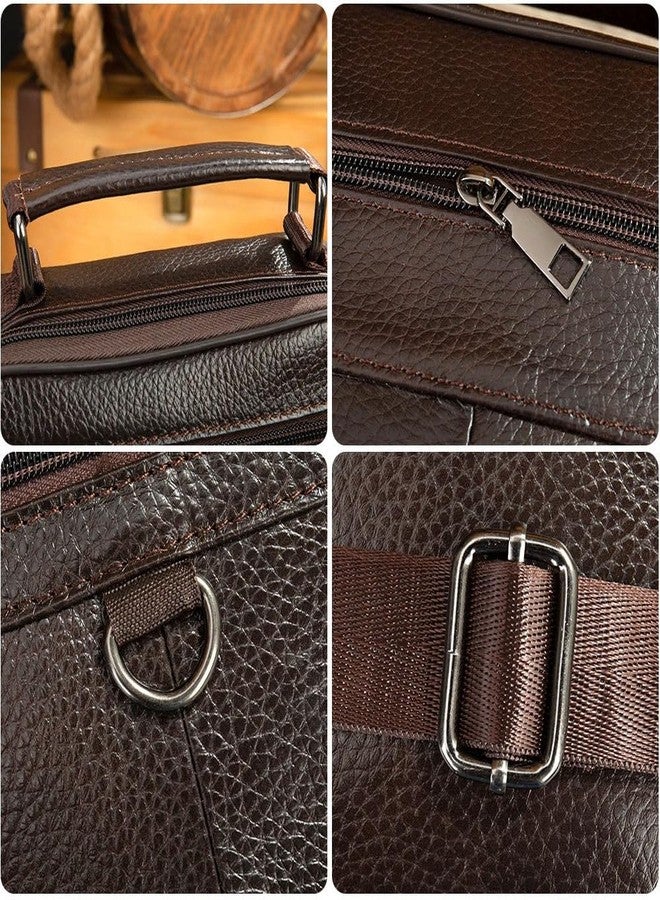 QIDS Top Handle Men’s Crossbody - Small Leather Shoulder Messenger Bag Model 1 - Image 2
