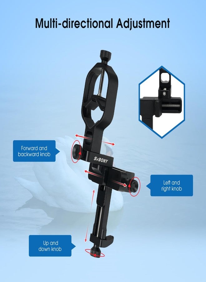 Svbony SV214 Pro 3-Axis Universal Smartphone Adapter, Digiscoping Adapter with Remote Control Support 28 to 48mm Eyepiece Diameter, for Capture Images Through Telescope Spotting Scope - Image 2