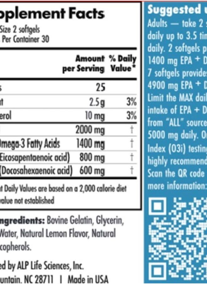 ALP High-3 TAG Omega 3 Fish Oil Supplement - 60-Count  - Image 4