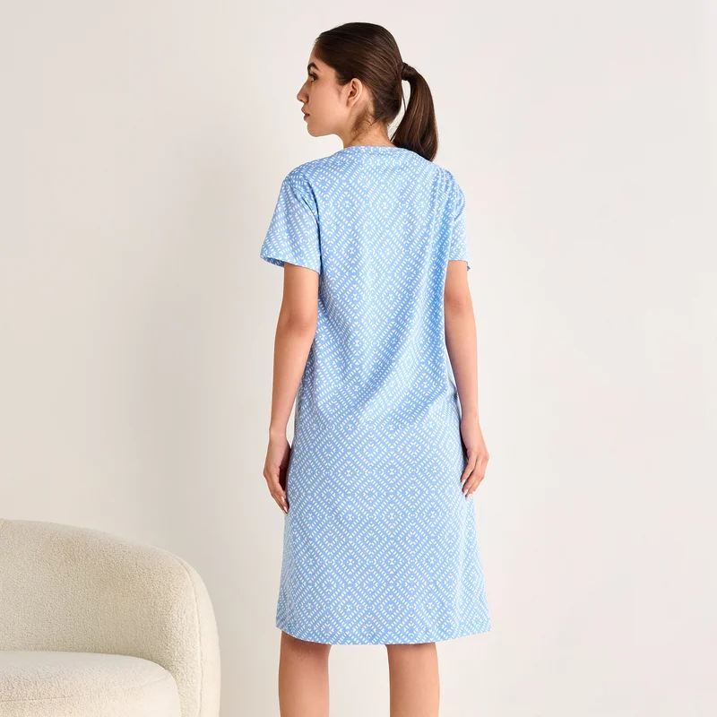 Splash FAV All-Over Printed Night Dress