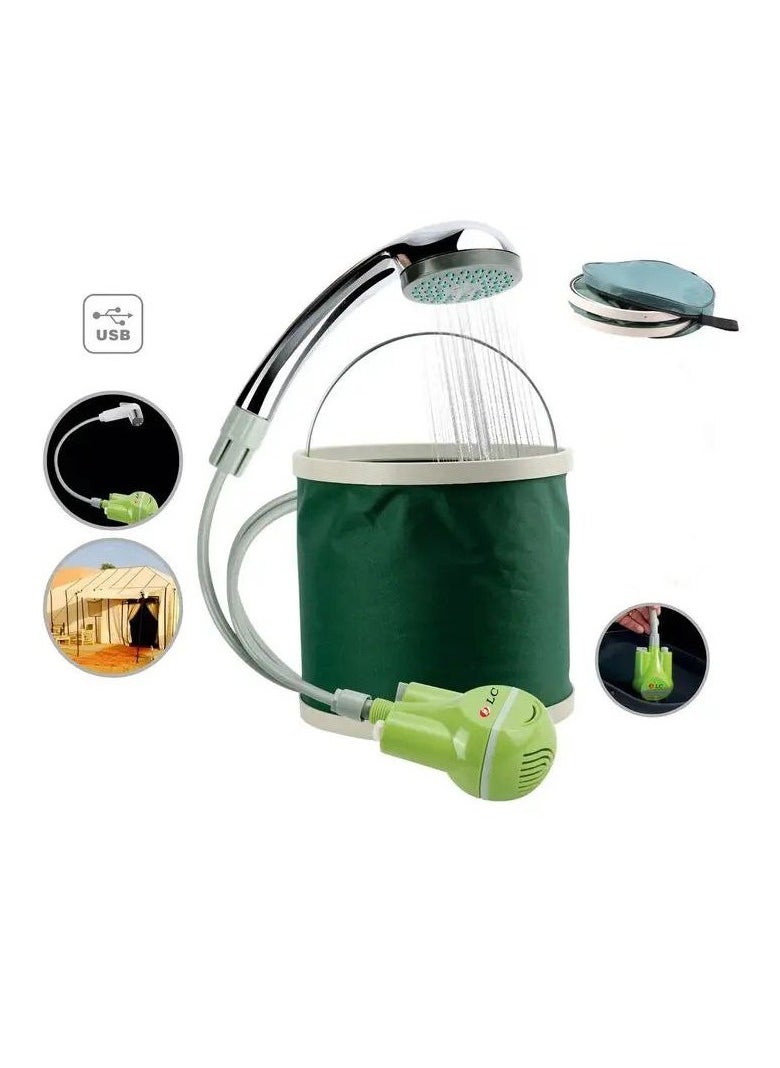 Generic - Wireless Portable Outdoor Usb Rechargeable Shower Head Water Pump Nozzle Sport Travel Caravan Van Car Washer Camping Shower - Image 1