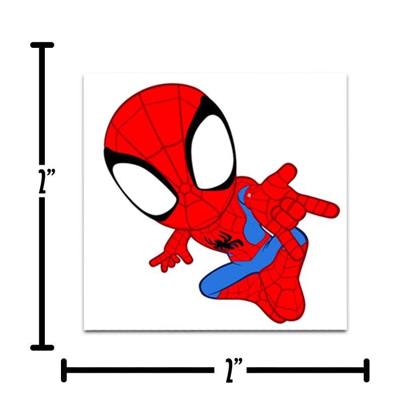 MARVEL Spidey and His Amazing Friends Tattoos Party Favors Bundle ~ 70+ Perforated Individual 2" x 2" Spidey & Friends Temporary Tattoos for Kids Boys Girls (Spidey Party Supplies MADE IN USA) - Image 2