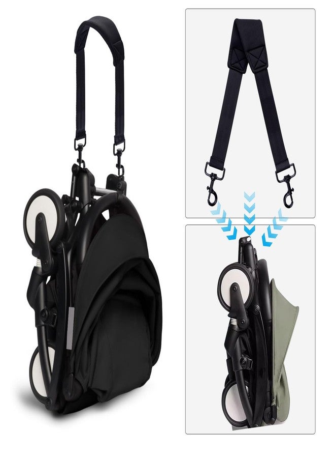 CSDWELL Stroller Straps for Babyzen Yoyo,Yoy2,Yoy3,Yoya,Yuyu,Zoe, Stroller Carry Strap for Parents, Airplane Travel,Outdoor,RV (Black) - Image 5