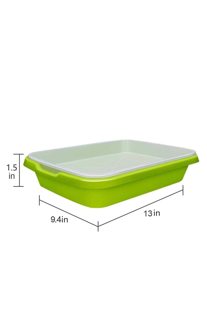 Generic Seed Sprouter Tray, Growing Trays, Seed Germination Tray with Drain Holes, BPA Free, Soil Free Big Capacity, for Planting Seedlings Soil Free Healthy Wheatgrass, Great for Home Garden  - Image 2