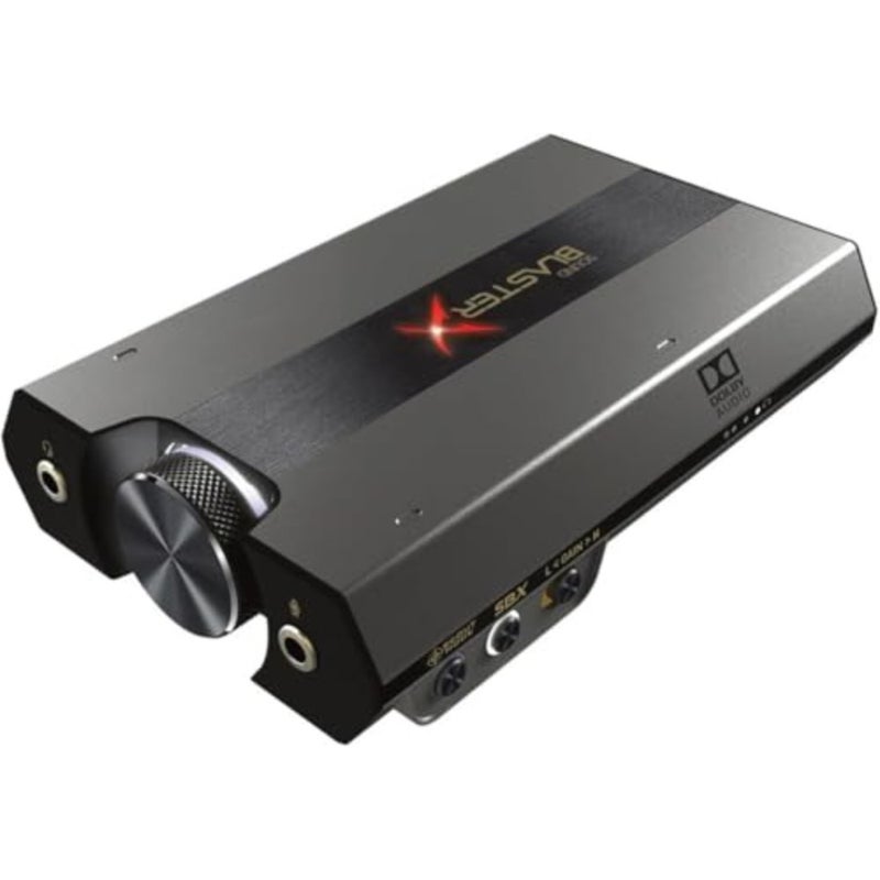 Sound BlasterX G6، معالج رقمي تناظري للألعاب عالي الدقة، مضخم صوت سماعة الرأس، صوت محيطي 7.1، صوت محيطي Dolby Hi-Res، نسبة إشارة إلى صوت (SNR) 130 ديسيبل، صوت محيطي 7.1، دولبي ديجيتال، دعم وحدة التحكم، مضخم صوت سماعة الرأس، محمول - Image 1