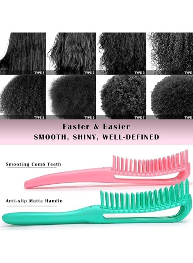 Eight-Claw Comb Hair Soft Scalp Massage Brush Pink