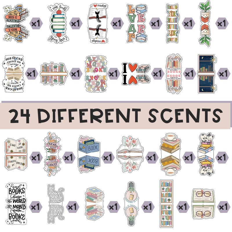 Nezyo 24 Pieces Magnetic Bookmarks Cute Magnet Page Markers Foldable Page Clip for Students Reading Stationery Supplies Office Presents(Book) - Image 4
