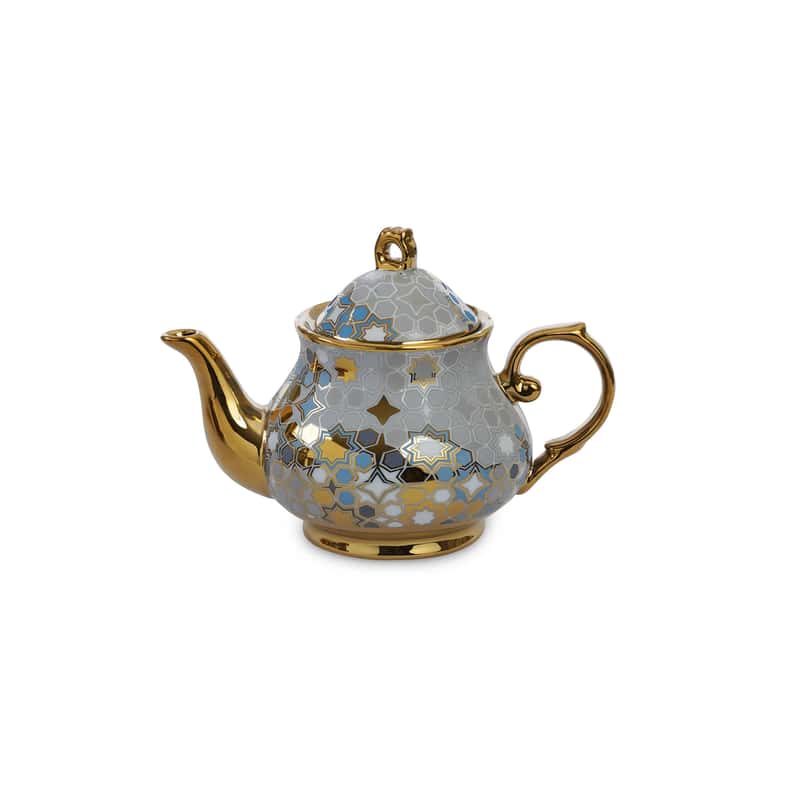 Pan Home Foris 14-Piece Tea Set - Cup 220ml + Pot 950ml - Blue - Image 1