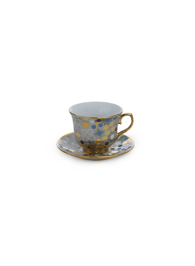 Pan Home Foris 14-Piece Tea Set Cup Blue - Image 4