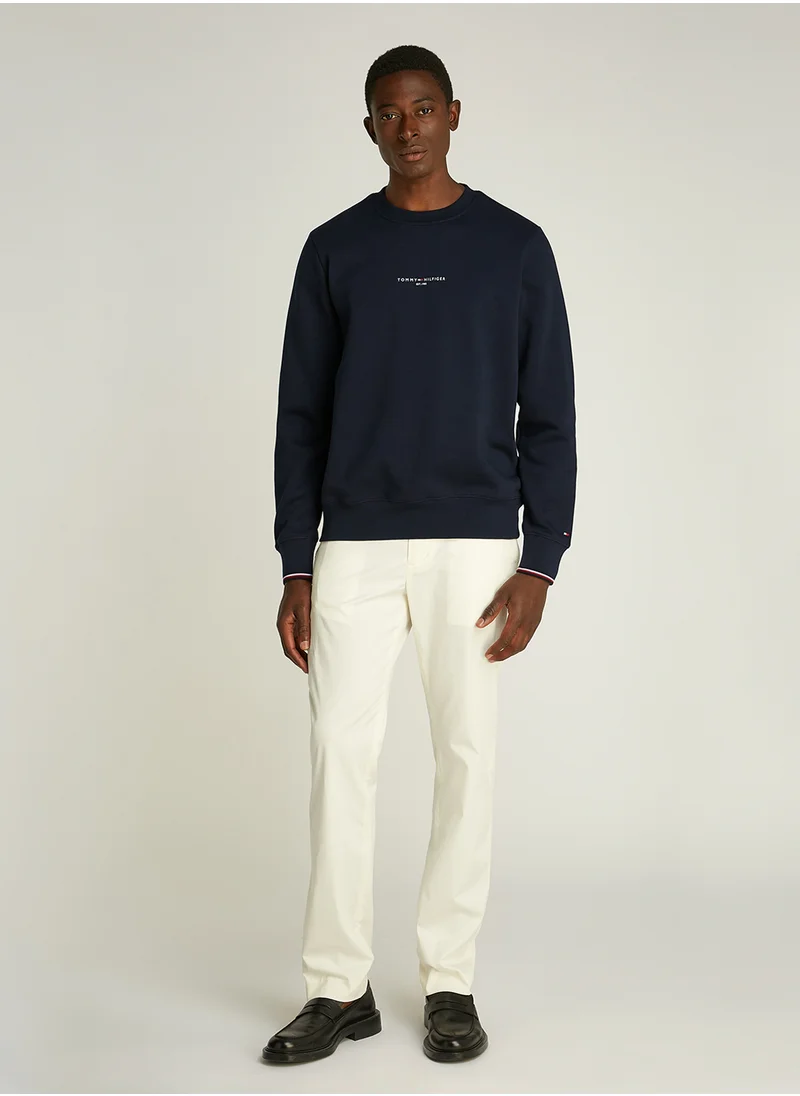 تومي هيلفيغر Logo Crew Neck Sweatshirt