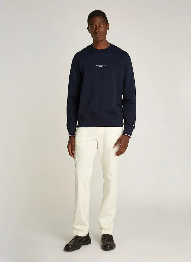 تومي هيلفيغر Logo Crew Neck Sweatshirt