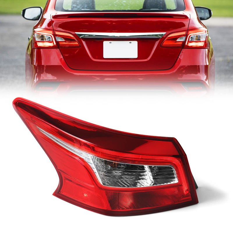 Huray Left Tail Light for Nissan Sentra 20162019 LED Taillight Tail lamp Rear Brake Lamp Replacement for 265553YU0A NI2804108 Driver Side LH Outer