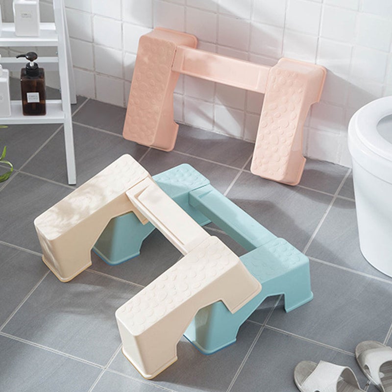 1pc Toilet Stool Anti Household Footstool Detachable Squatting Stool for Toilet Washroom (White) - Image 2