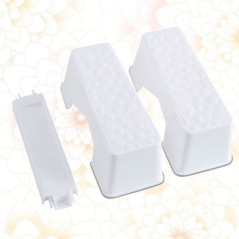 1pc Toilet Stool Anti Household Footstool Detachable Squatting Stool for Toilet Washroom (White) - Image 1