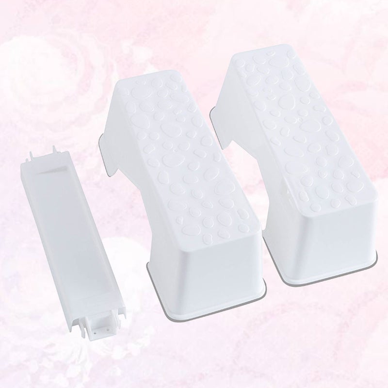 1pc Toilet Stool Anti Household Footstool Detachable Squatting Stool for Toilet Washroom (White) - Image 3