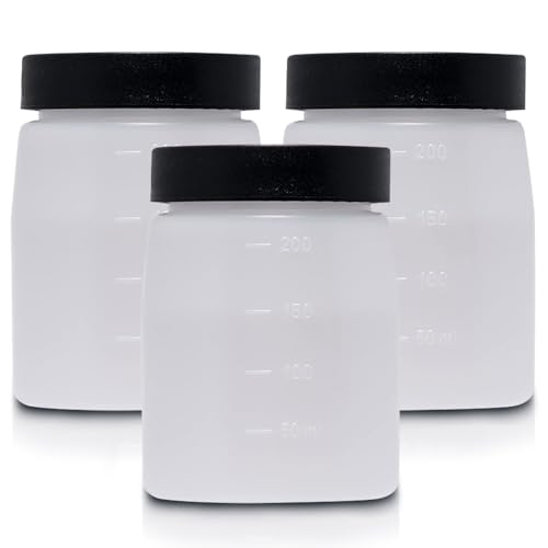 Existing Beauty Bronze Tan Replacement Cups with Lids (3Pack) - 200ml Storage Bottles for DHA Spray Tan - Image 1