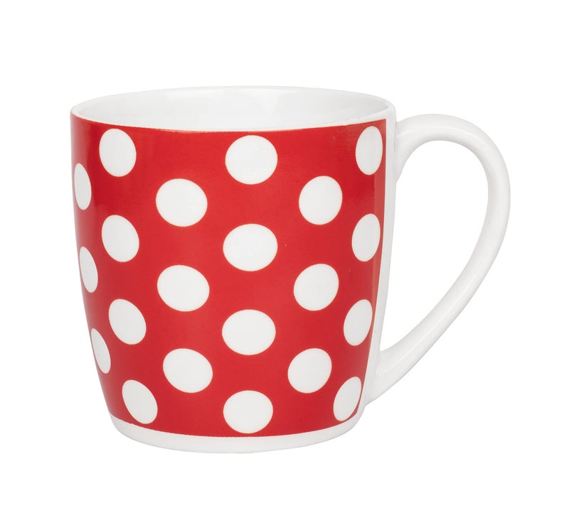 Femora Indian Ceramic Polka Dots Tea Cup - 6 Pcs, 160 ML (Red) - Image 4