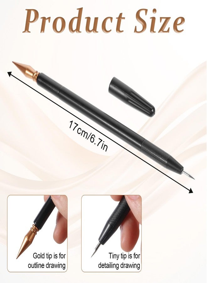 Psyqtsuary 9 Pcs Scratch Art Tools, Scratch Painting Art Tool Scratching Drawing Tool Set Including Tool Bag, Scratch Coloring Pens, Plastic and Wooden Stylus, Scraper, Clean Brush - Image 2