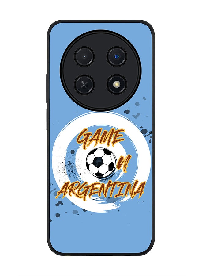 Stylizedd Rugged Black edge case for Huawei nova 12i 4G, Slim fit Soft Case Flexible Rubber Edges Anti Drop TPU Gel Thin Cover -  Game on Argentina - Image 1