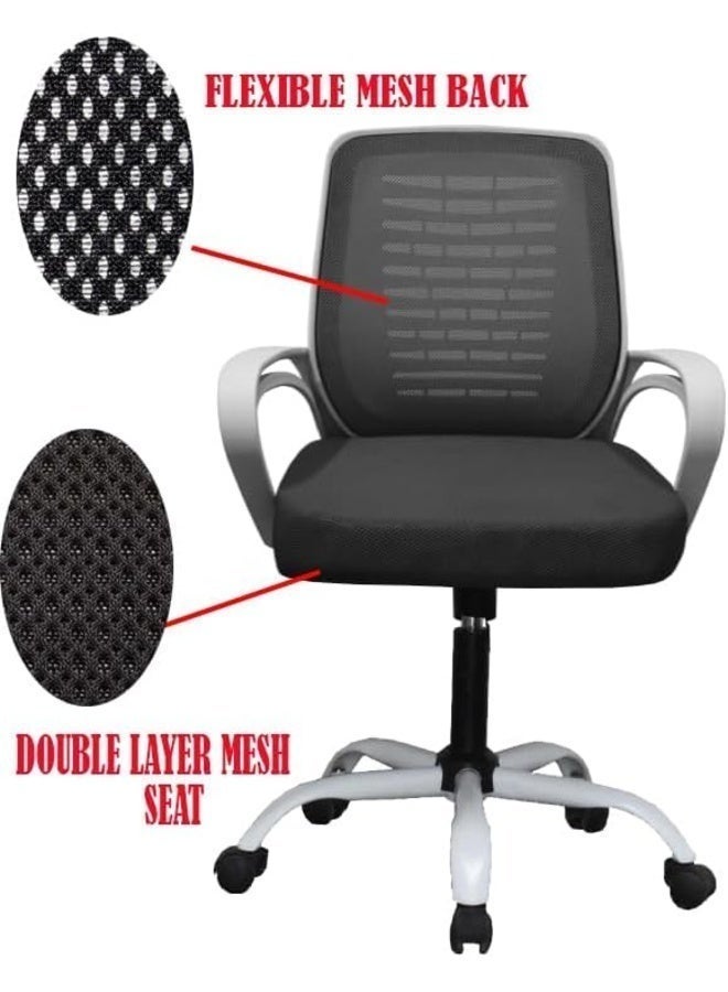 medium back office chair white - Image 2