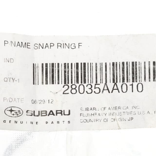 Subaru 19902008 Front Suspension Inner Bearing Snap Ring 28035AA010 Genuine OEM - Image 3