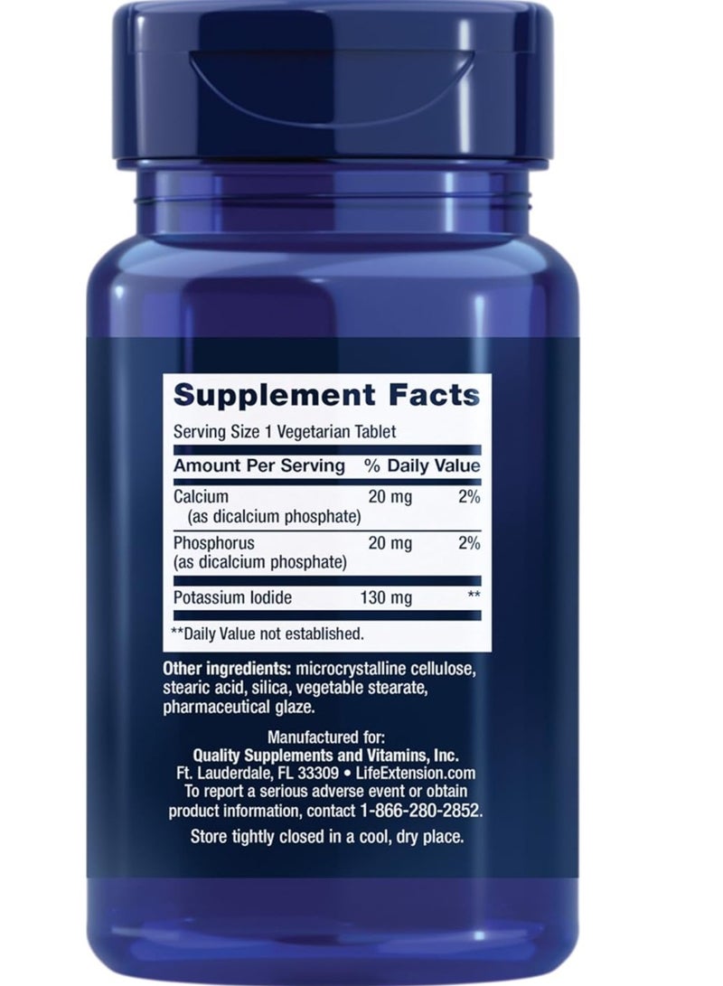 Life Extension , POTASSIUM IODIDE130mg 14 TAB ( Multi-Pack) - Image 2