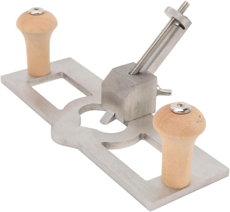 Stainless Steel Router Plane Adjustable Depth Wood Planer with Hardwood Handles for Trimming Shaping Joining - Image 4