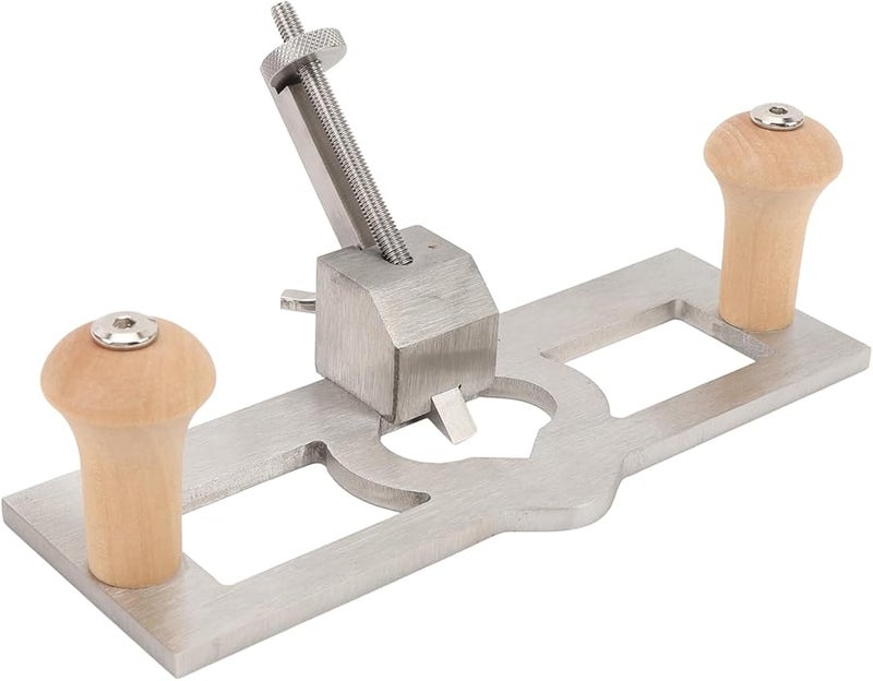 Stainless Steel Router Plane Adjustable Depth Wood Planer with Hardwood Handles for Trimming Shaping Joining - Image 1