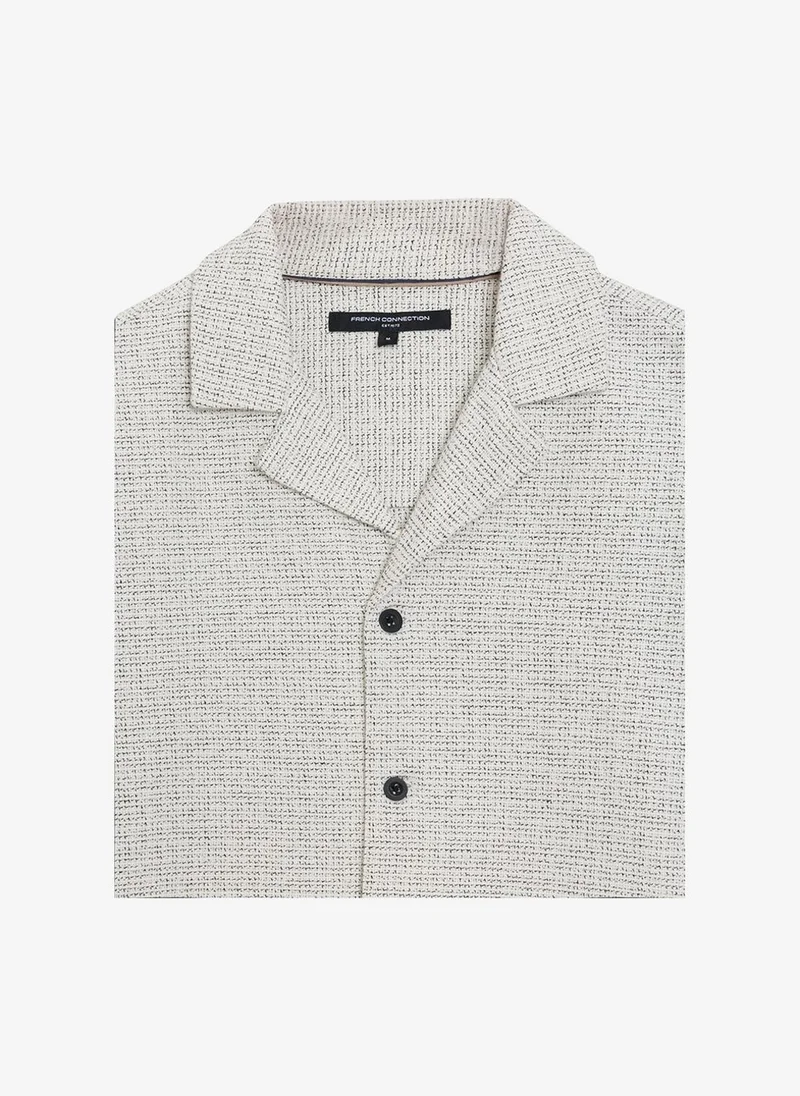 French Connection  Men's Long Sleeve Two Thread Dobby Monochrome Shacket Shirt for Men | Best Price UAE