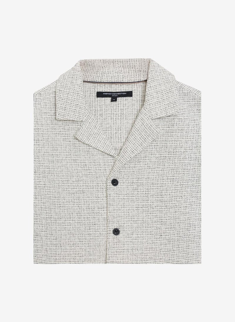 French Connection Men's Long Sleeve Two Thread Dobby Monochrome Shacket Shirt - Image 5