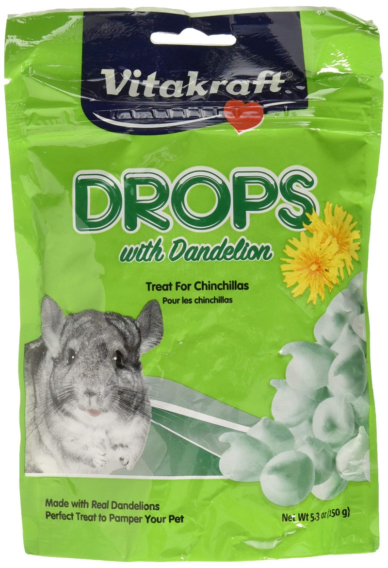 Vitakraft (2 Pack Dandelion Drops for Chinchillas (5.3 Ounces Per Pack) - Image 1