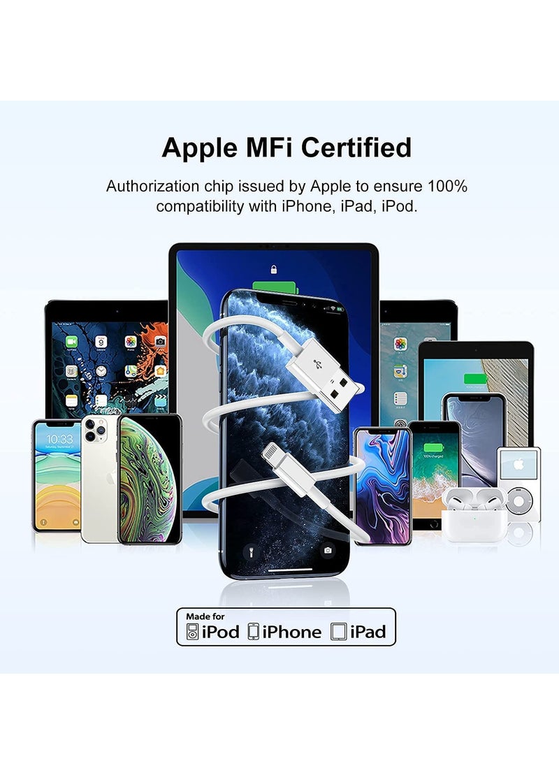 Generic - Apple Certified 1M iPhone to USB Charger, 1M Fast Charging Cable for iPhone 14 Pro Max/13 Pro Max/12 Mini/11 Pro/11/XS/XR/8/7/6s/6/5S/iPad/ Air, 3 pcs - Image 1
