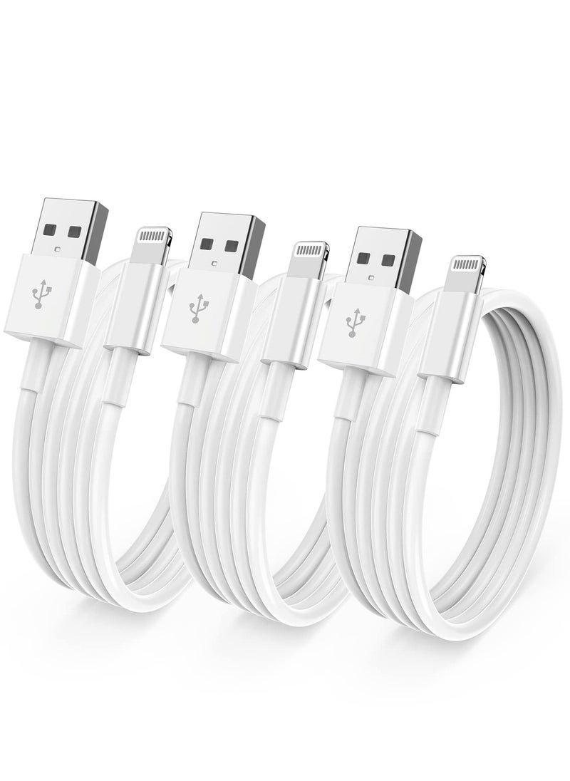Generic - Apple Certified 1M iPhone to USB Charger, 1M Fast Charging Cable for iPhone 14 Pro Max/13 Pro Max/12 Mini/11 Pro/11/XS/XR/8/7/6s/6/5S/iPad/ Air, 3 pcs - Image 1