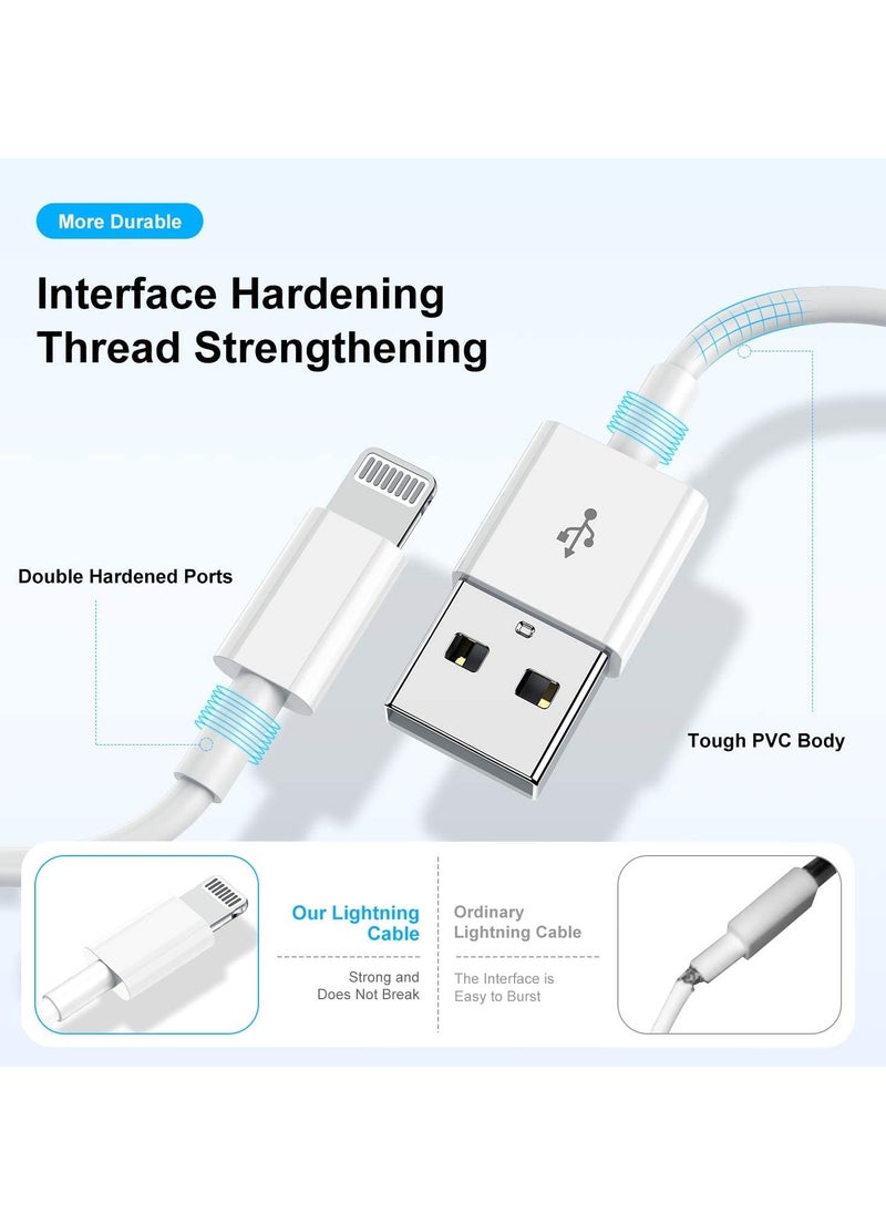 Generic - Apple Certified 1M iPhone to USB Charger, 1M Fast Charging Cable for iPhone 14 Pro Max/13 Pro Max/12 Mini/11 Pro/11/XS/XR/8/7/6s/6/5S/iPad/ Air, 3 pcs - Image 1