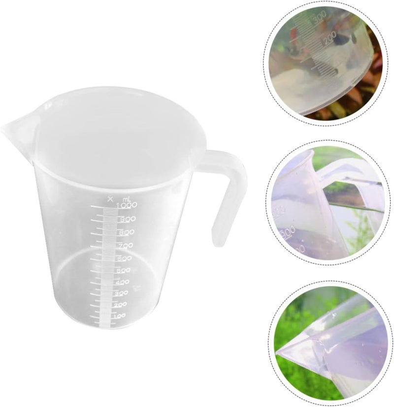 FITTO Plastic Measuring Cup, 1 Liter Capacity, Durable, Easy-Pour Spout, Clear with Measurement Markings - Image 4