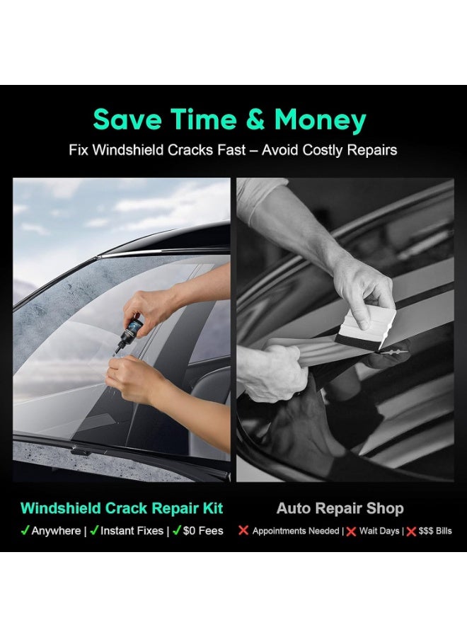 Homonth 3 Pack Car Windshield Crack Repair Kit - 2026 Upgrade Glass Repair Kit | Cracks Gone Glass Remover Fluid for Quick Fix Windshields, Windows, Mirrors - Image 5
