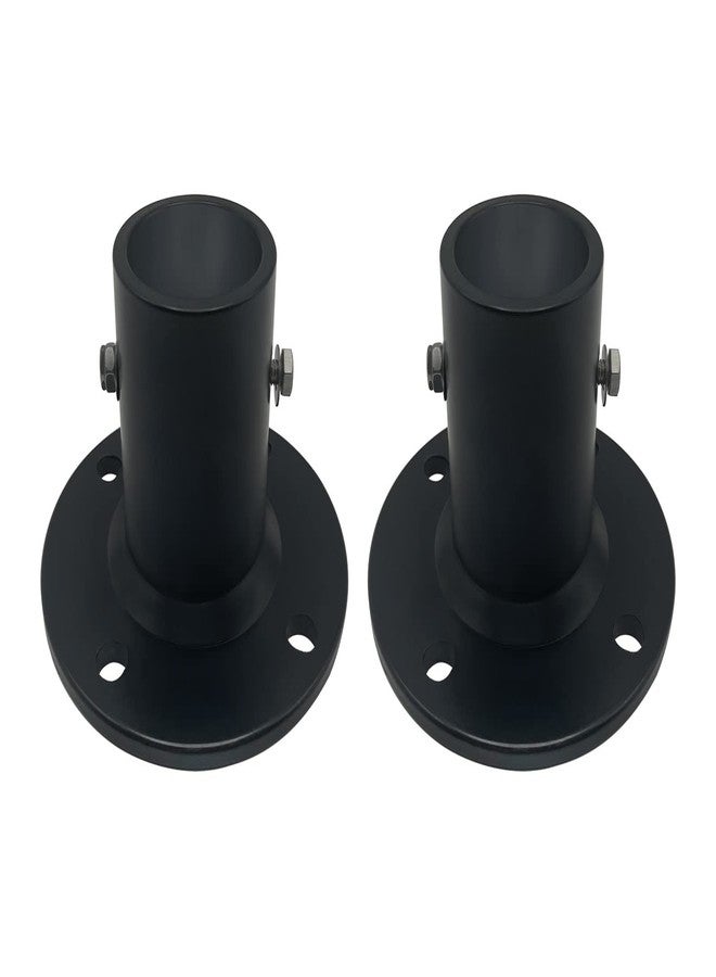Poolzilla 2-Pack Deck Anchor Flange in Matte Black, Diameter of 1 7/8", Made of High Grade Cast Aluminum - Image 1