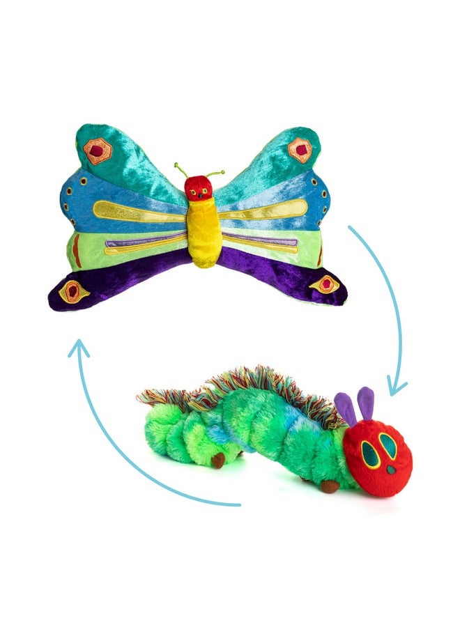 Kids Preferred KIDS PREFERRED World of Eric Carle, The Very Hungry Caterpillar Butterfly Reversible Stuffed Animal Plush Toy, 16",Green  - Image 1