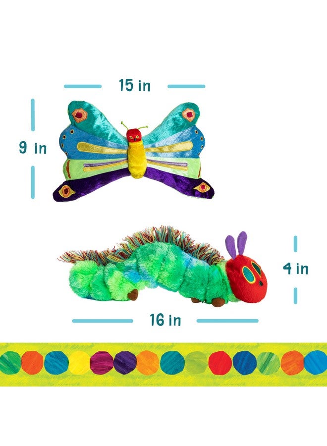 Kids Preferred KIDS PREFERRED World of Eric Carle, The Very Hungry Caterpillar Butterfly Reversible Stuffed Animal Plush Toy, 16",Green  - Image 5