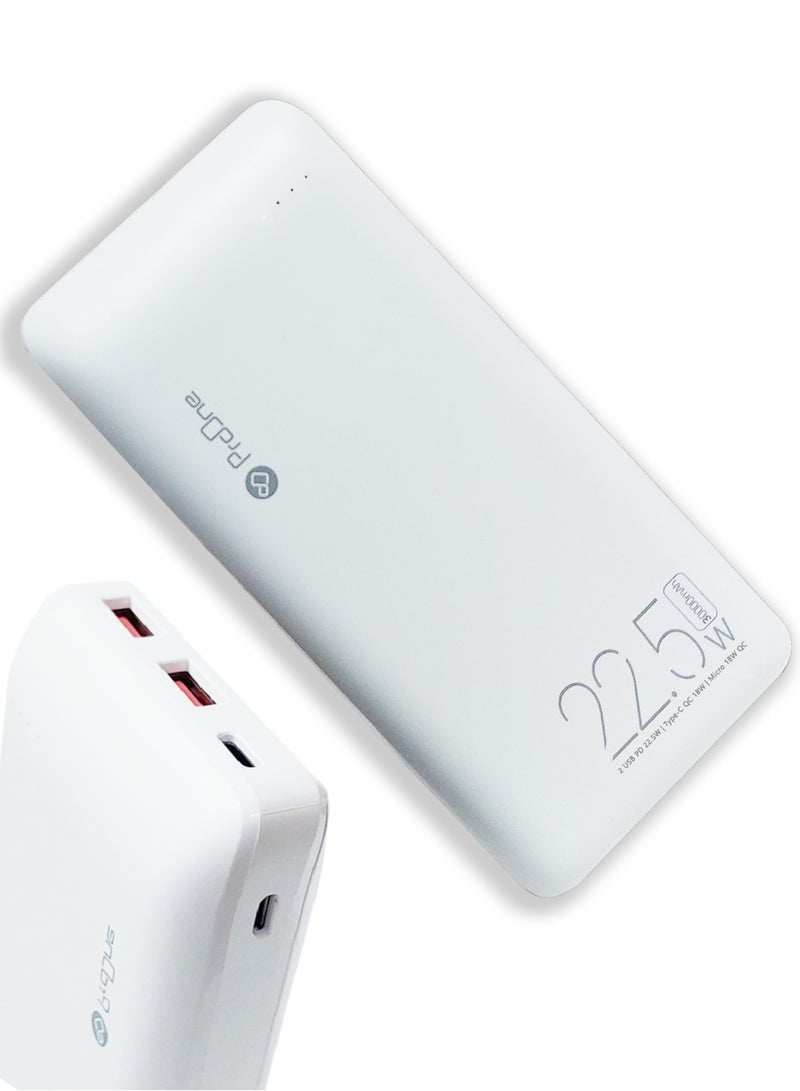 ProOne ProOne 30000mAh Power Bank, 22.5W PD & 18W QC3.0 Fast Charging, USB-C, Micro & Dual USB-A, Portable Charger PowerBank for Phones & Tablets & iPhones 