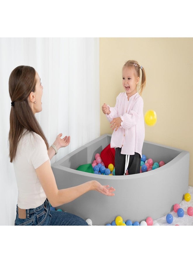 UHAPPYEE Ball Pit Grey,Sector Foam Ball Pits for Toddlers,Ball Pit Pool Playpen Foldable & Portable Soft Ball Pool 35.4”x 11.8” - Image 3