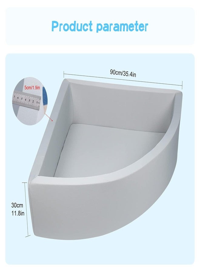 UHAPPYEE Ball Pit Grey,Sector Foam Ball Pits for Toddlers,Ball Pit Pool Playpen Foldable & Portable Soft Ball Pool 35.4”x 11.8” - Image 5