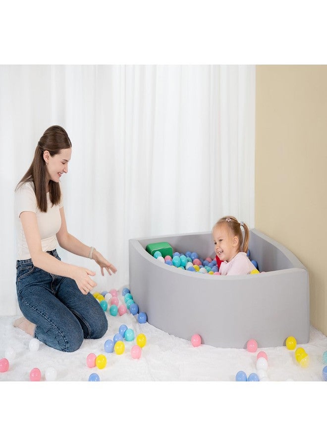 UHAPPYEE Ball Pit Grey,Sector Foam Ball Pits for Toddlers,Ball Pit Pool Playpen Foldable & Portable Soft Ball Pool 35.4”x 11.8” - Image 4