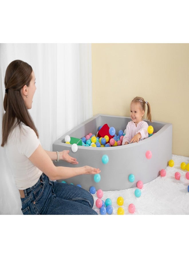 UHAPPYEE Ball Pit Grey,Sector Foam Ball Pits for Toddlers,Ball Pit Pool Playpen Foldable & Portable Soft Ball Pool 35.4”x 11.8” - Image 2
