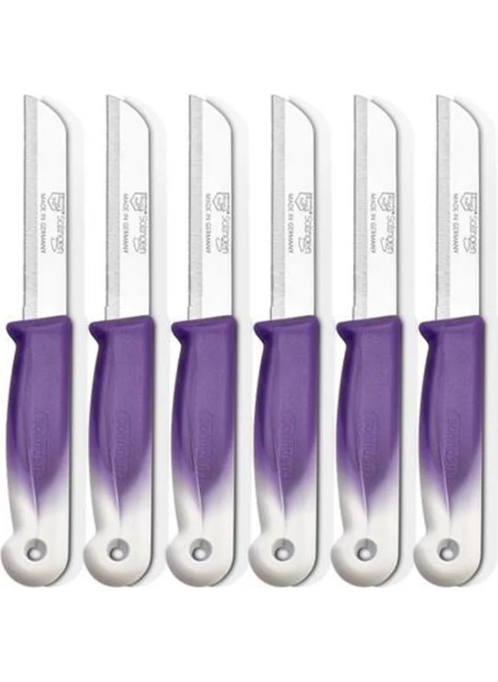 Taç Tac Solingen 6 Pcs Fruit Knife Purple White