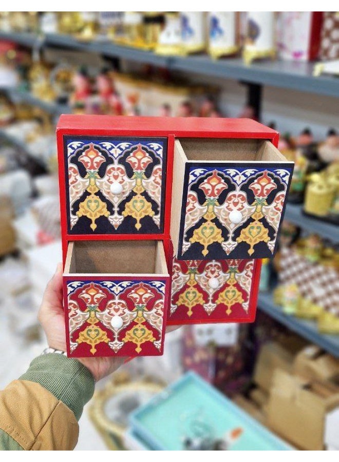 Ramadan Wooden Stand with 4 Drawers Multi-Purpose - Image 5