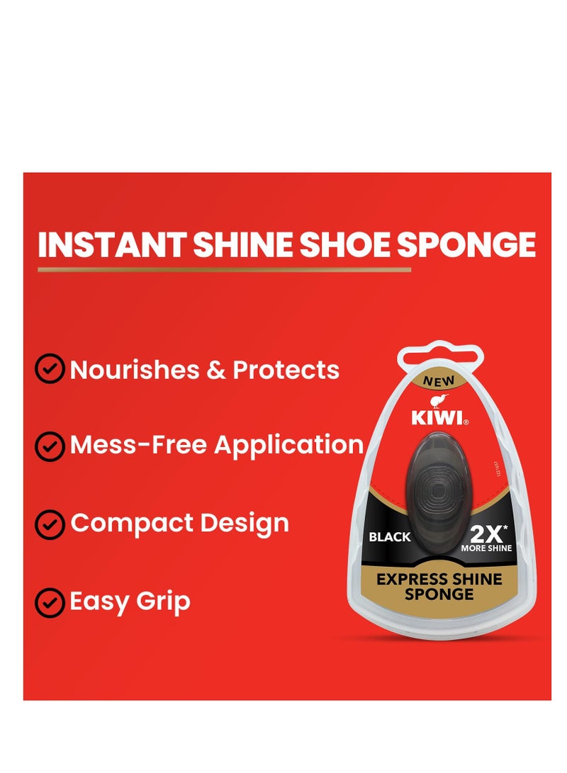 كيوي إسفنجة إكسبريس شاين سوداء (عبوة من قطعتين) - Image 5